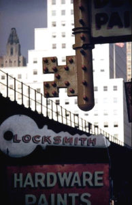 ©Ernst Haas Locksmith's Sign, New York City, NY, 1952/Courtesy Les Douches La Galerie/Ernst Haas Estate