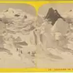 Studio Tairraz, Chamonix, L’ascension au Mont-Blanc, vue stéréoscopique 9 x 18, fonds Gabriel Loppé, © Annecy, Musée-Château