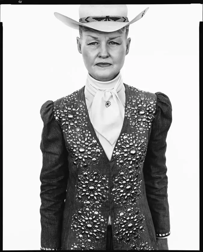 Ruby Mercer, publicist, Frontier Days, Cheyenne, Wyoming, July 31, 1982. Photographie de Richard Avedon © The Richard Avedon Foundation